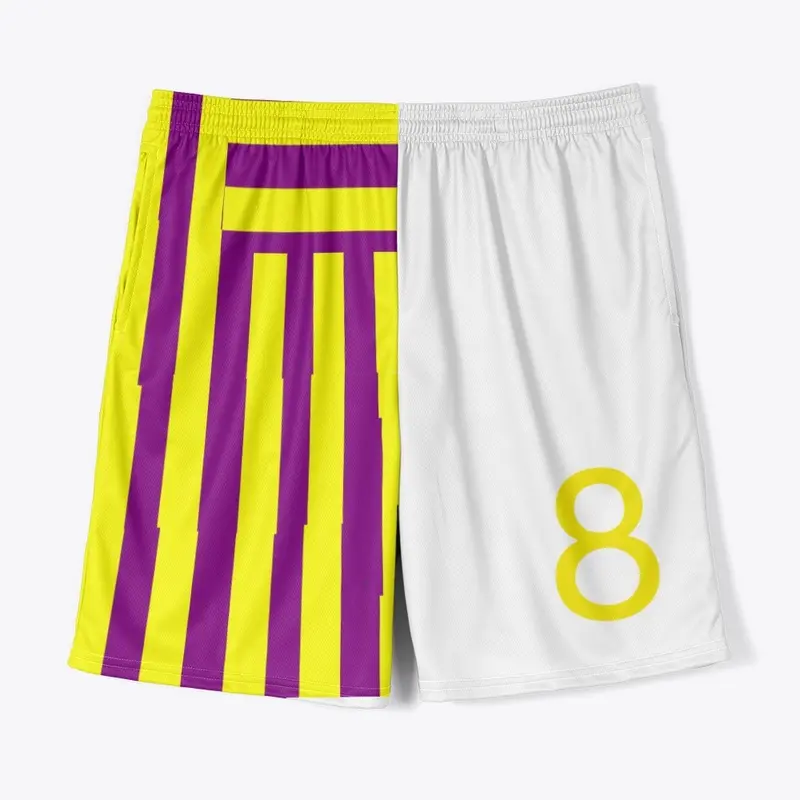 Be Divine Purple and Gold Shorts